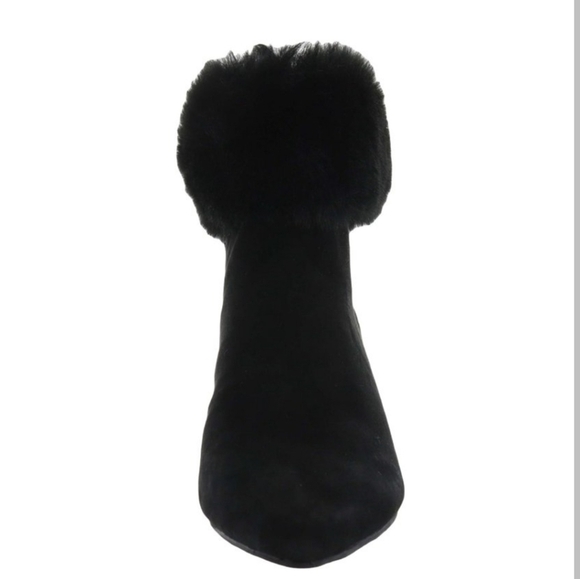 Alfani Womens Hansonn Suede Faux Fur Trim Booties Color Black Size 7 - Picture 4 of 9